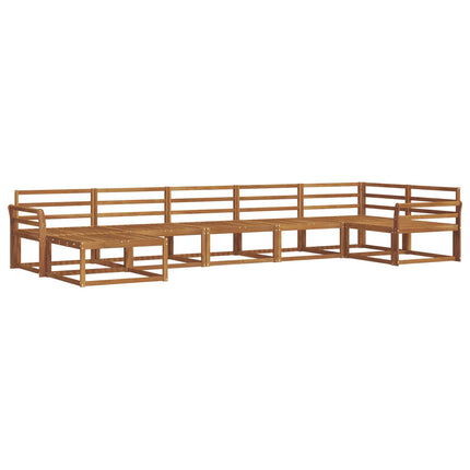Utomhussoffset 7 pcs Naturfärg Massivt Akaciaträ