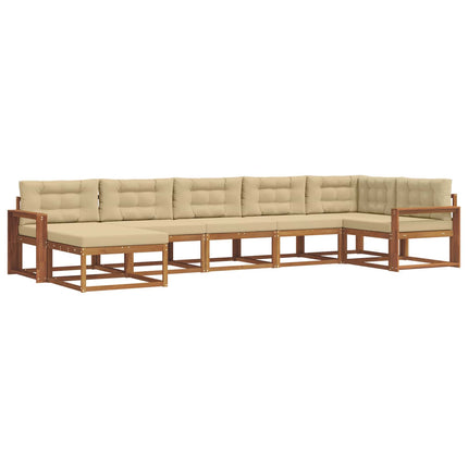 Utomhussoffset 7 st Naturlig och Beige