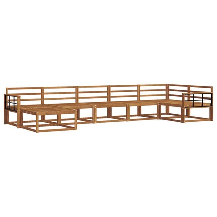 Utomhussoffset 7 pcs Naturfärg Massivt Akaciaträ