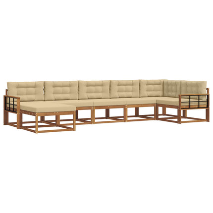 Utomhussoffset 7 st Naturlig och Beige