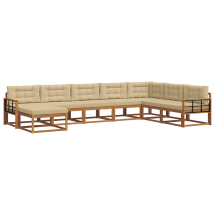 Utomhussoffset 8 st Naturlig och Beige
