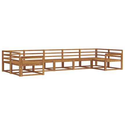 Utomhussoffset 7 pcs Naturfärg Massivt Akaciaträ
