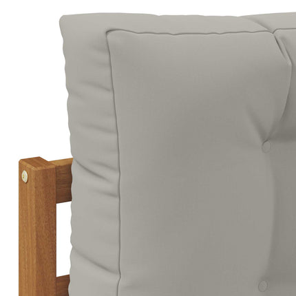 Utomhussoffset med kudde 7 pcs Naturlig och Ljus Grå