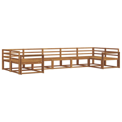 Utomhussoffset 7 pcs Naturfärg Massivt Akaciaträ
