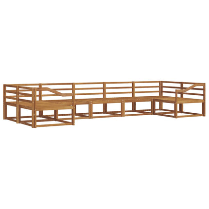 Utomhussoffset 7 pcs Naturfärg Massivt Akaciaträ