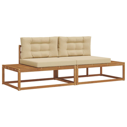 Utomhussoffset med kudde Naturlig och Beige