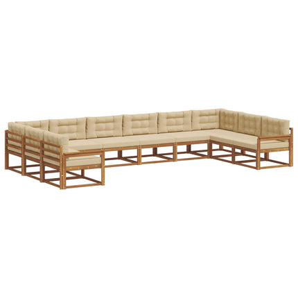 Utomhussoffset 10 st Naturlig och Beige