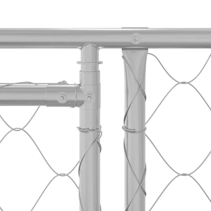 Hundbur Silver 600 x 200 x 200 cm Galvaniserat Stål