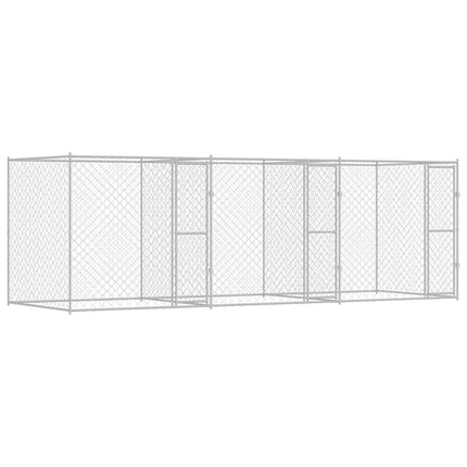Hundbur Silver 600 x 200 x 200 cm Galvaniserat Stål