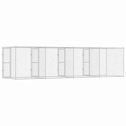 Hundbur Silver 800 x 200 x 200 cm Galvaniserat Stål