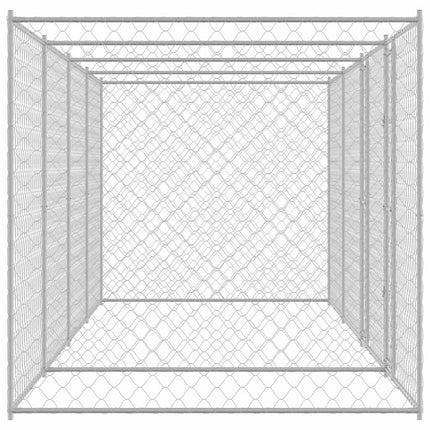 Hundbur Silver 600 x 200 x 200 cm Galvaniserat Stål