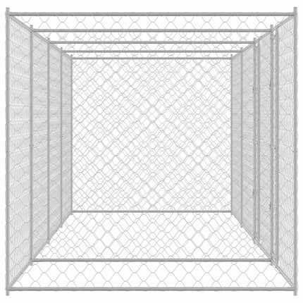 Hundbur Silver 800 x 200 x 200 cm Galvaniserat Stål