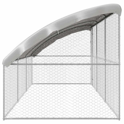 Hundbur med lagring 3 pcs Silver 6 x 2 x 2 m Galvaniserat stål
