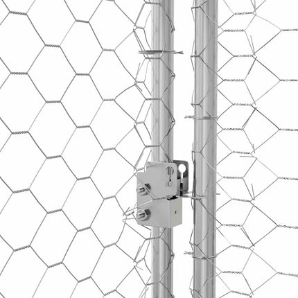 Hundbur med lagring 3 pcs Silver 6 x 2 x 2 m Galvaniserat stål