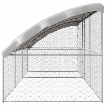 Hundbur med lagring 3 pcs Silver 6 x 2 x 2 m Galvaniserat stål