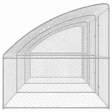 Hundbur med lagring 3 pcs Silver 6 x 2 x 2 m Galvaniserat stål