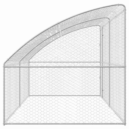 Hundbur med lagring 2 pcs Silver 4 x 2 x 2 m Galvaniserat stål