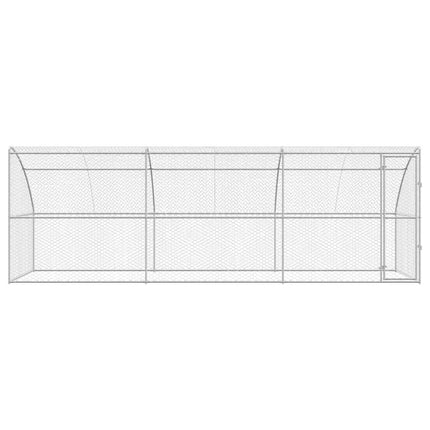 Hundbur med lagring 3 pcs Silver 6 x 2 x 2 m Galvaniserat stål