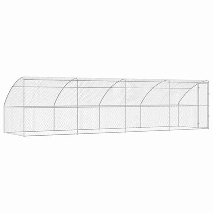 Hundbur med lagring 4 pcs Silver 8 x 2 x 2 m Galvaniserat stål