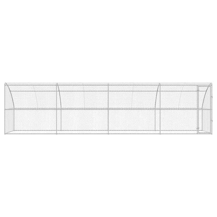 Hundbur med lagring 4 pcs Silver 8 x 2 x 2 m Galvaniserat stål