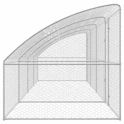 Hundbur med lagring 4 pcs Silver 8 x 2 x 2 m Galvaniserat stål