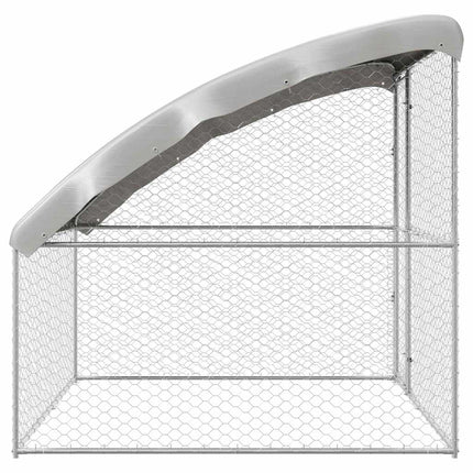 Hundbur med lagring Silver 2 x 2 x 2 m Galvaniserat stål