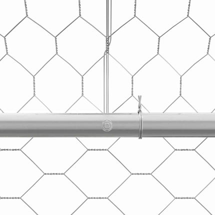 Hundbur med lagring Silver 2 x 2 x 2 m Galvaniserat stål