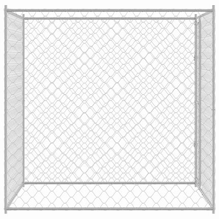 Hundbur Silver 200 x 200 x 200 cm Galvaniserat Stål