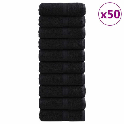 Gästhandduk SOLUND 50 pcs Svart 30 x 50 cm 550 gsm
