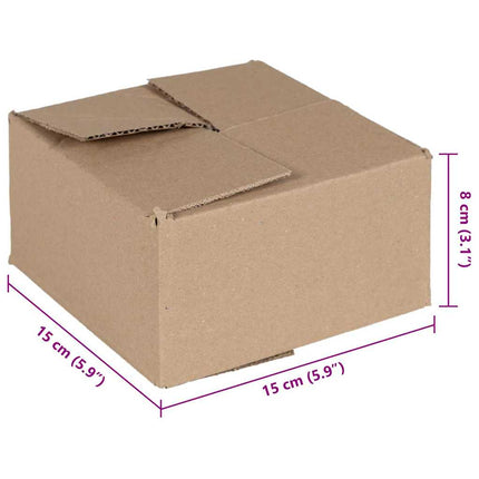 Vikbar låda med lagring 50 pcs Naturfärg 15 x 15 x 8 cm Kartong
