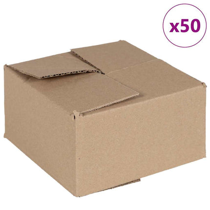 Vikbar låda med lagring 50 pcs Naturfärg 15 x 15 x 8 cm Kartong