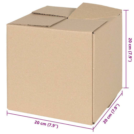 Vikbar låda 50 pcs Naturfärg 20 x 20 x 20 cm Kartong