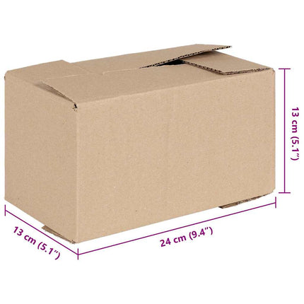 Vikbar låda 50 pcs Naturfärg 24 x 13 x 13 cm Kartong