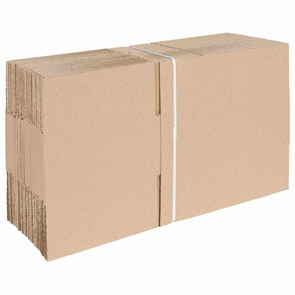 Vikbar låda 50 pcs Naturfärg 25 x 17,5 x 10 cm Kartong