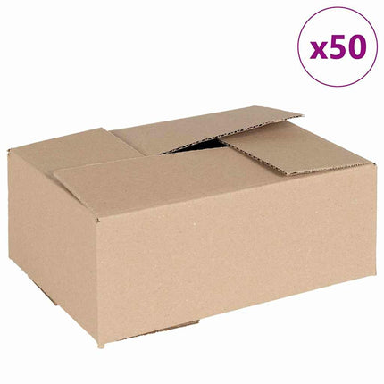 Vikbar låda 50 pcs Naturfärg 25 x 17,5 x 10 cm Kartong