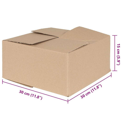 Vikbar låda 50 pcs Naturfärg 30 x 30 x 15 cm Kartong