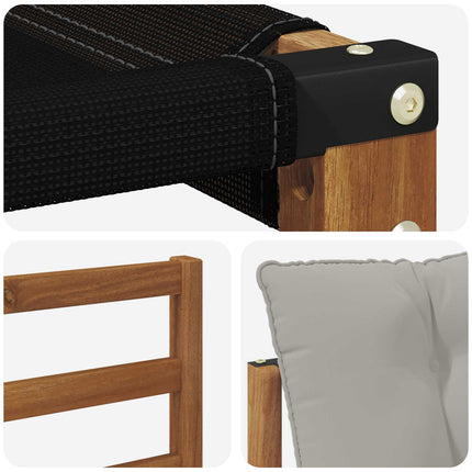 Utomhussoffset med kudde 3 pcs Naturlig och Ljus Grå
