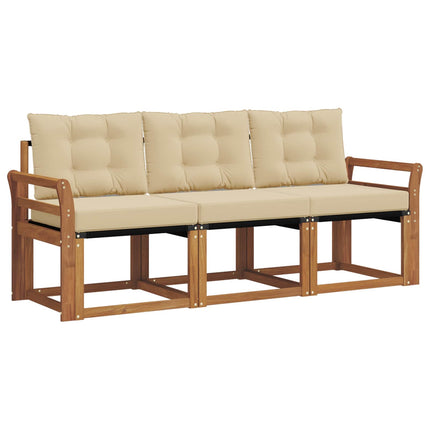 Utomhussoffset 3 st Naturlig och Beige