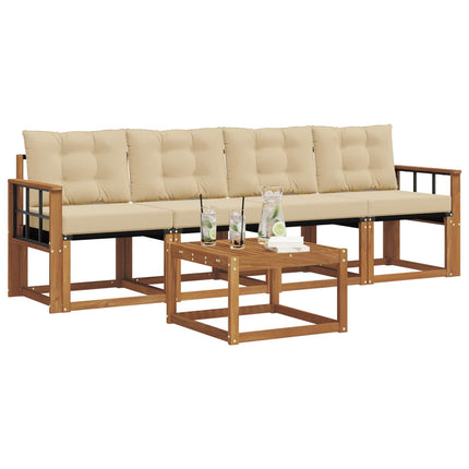 Utomhussoffset 5 st Naturlig och Beige