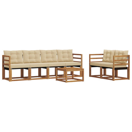 Utomhussoffset 7 st Naturlig och Beige
