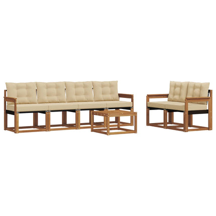 Utomhussoffset 7 st Naturlig och Beige