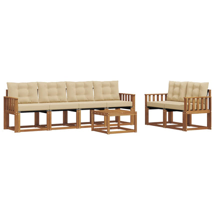 Utomhussoffset 7 st Naturlig och Beige