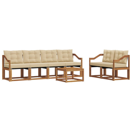 Utomhussoffset 7 st Naturlig och Beige