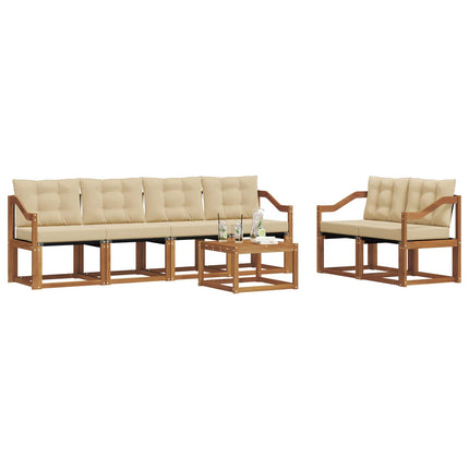 Utomhussoffset 7 st Naturlig och Beige