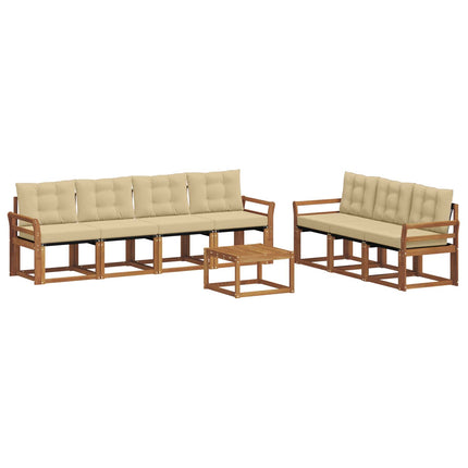 Utomhussoffset 8 st Naturlig och Beige