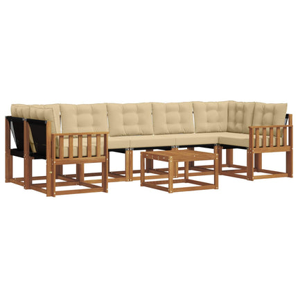 Utomhussoffset 8 st Naturlig och Beige