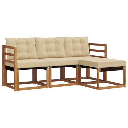 Utomhussoffset 4 st Naturlig och Beige