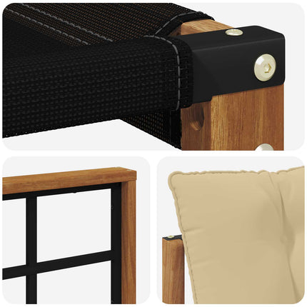 Utomhussoffset med kudde 4 pcs Naturlig och Beige