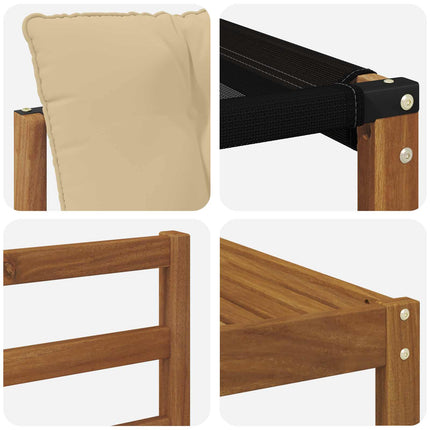 Utomhussoffset med kudde 6 pcs Naturlig och Beige