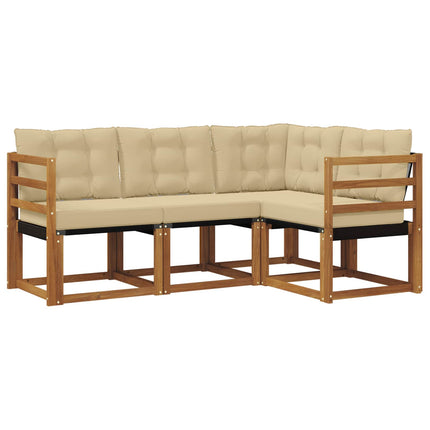 Utomhussoffset 4 st Naturlig och Beige